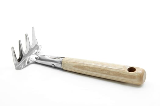 gardening fork trowel lute isolated on white background