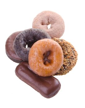 donuts. delicious and sweet donuts on the background