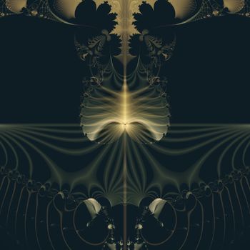 Elegant fractal design, abstract art, magic garden
