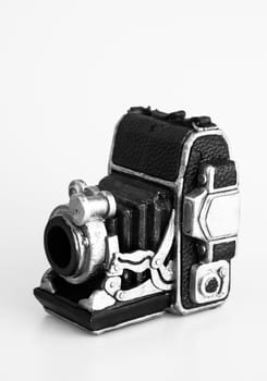 Old fashion camera bank isolated