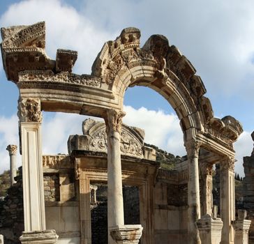 The Temple of Hadrian, ruins of Ephesus, Turkey 