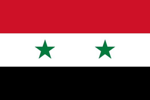 Flag of Syria isolated vector illustration