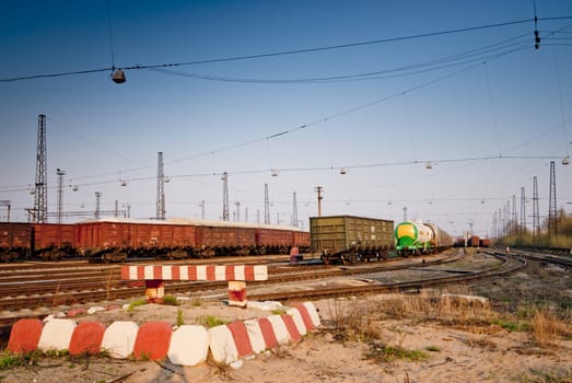 dead-end siding at the railroad station