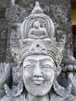 inside a temple of Bali Borobudur