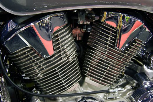 Motor bike engine - close up