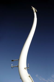 Communication tower against a blue sky