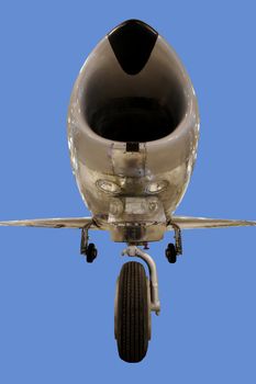Old vintage fighterjet's nose and landing gear - Saber