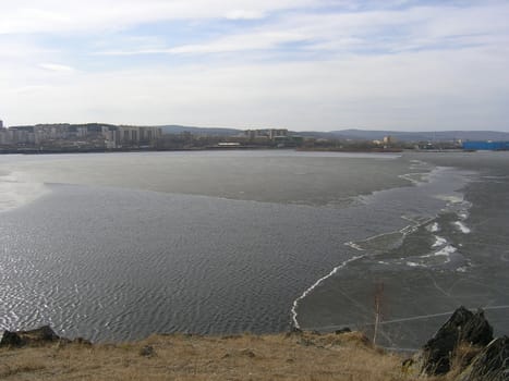 Pond of the city of Novouralsk