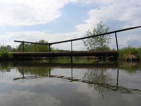 The bridge through the river