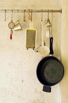 Kitchen - details and equipment on the wall