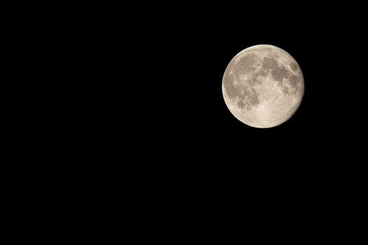 Full Moon on Night Sky Waning by One Day London August 2011