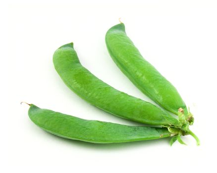 Green pea isolated on white background