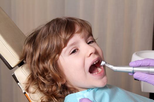 little girl patient at the dentist