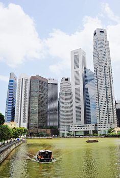 Singapore riverside in the sunshine day