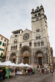 Cathedral of Saint Lawrence (Lorenzo) in Genoa, Italy