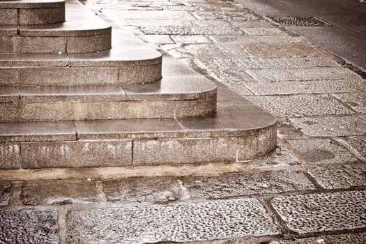 Nice toned image of a flight of stone steps