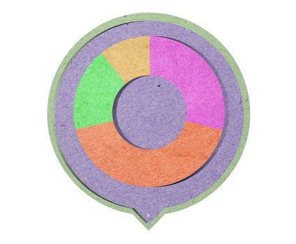 icon graph  with recycled paper craft stick