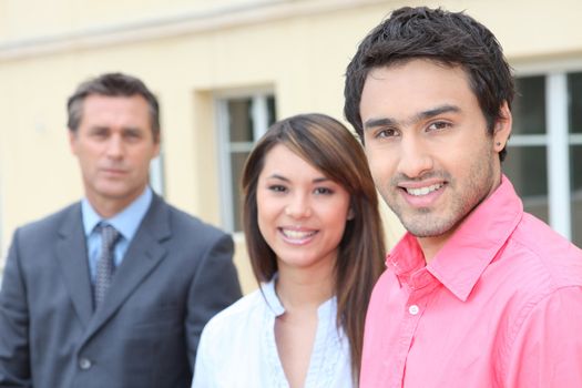 Couple with an estate agent