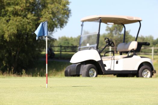 golf cart on course