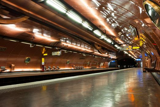 subway station, Mairie des Lilas to Paris. France