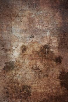 Vintage decoration in a cavern in ancient town of Matera - Sassi . It is one of the first human settlements in Italy. The Sassi are houses dug into the calcareous rock itself. Basilicata - Italy.