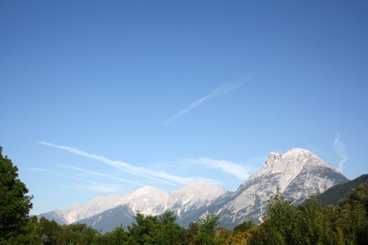 view to the Alps mountains