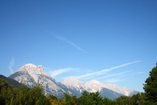 view to the Alps mountains