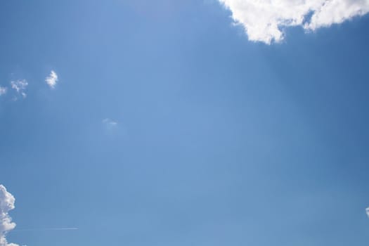 white clouds on blue sky