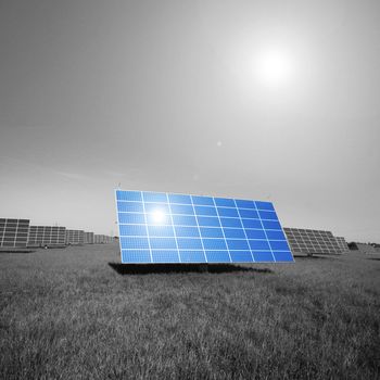 solar panels to generate electricity