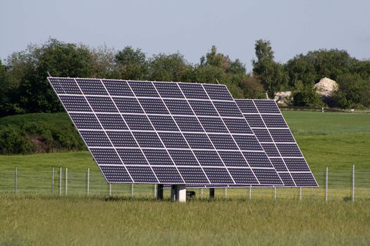 solar panels to generate electricity