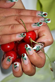 Beautiful female hands with manicure  