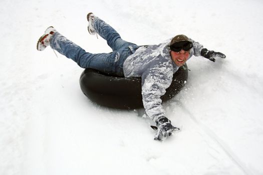 young people have fun in the winter