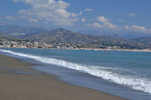 beaches of Nerja, a town fifty miles distant from Malaga