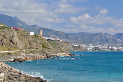 beaches of Nerja, a town fifty miles distant from Malaga