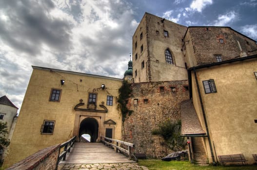 The Buchlov castle is a royal castle that along with Bare Hill and Saint Barbara’s Chapel belongs to significant dominants of Chriby mountains in Moravian Slovakia, which is a region in south-eastern Moravia in the Czech Republic. The castle was built approximately in the first part of the 13th century. 
Buchlov castle, Moravia, Czech republic.
