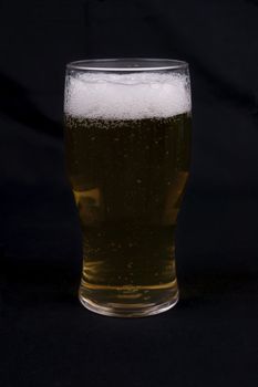 Beer Glass  isolated on a  black  background