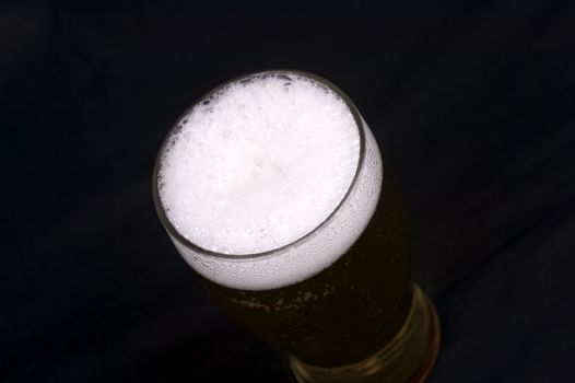 Beer Glass  isolated on a  black  background