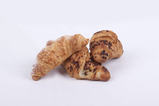 fresh croissant isolated on a white  background