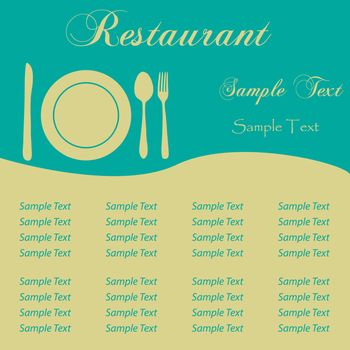 Image of a sample restaurant menu with editable text.