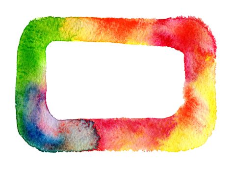 Abstract watercolor painted frame