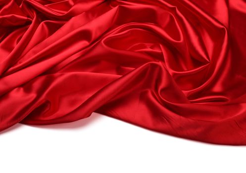 red silk fabric background