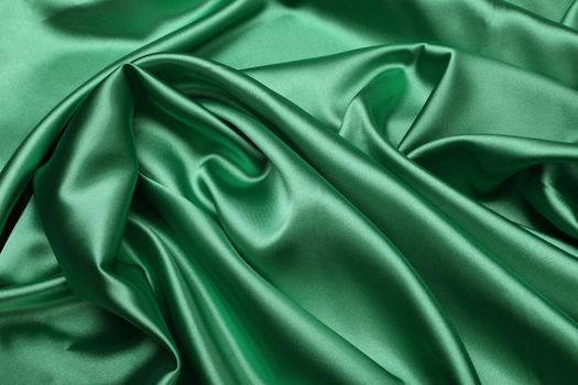 green silk fabric background