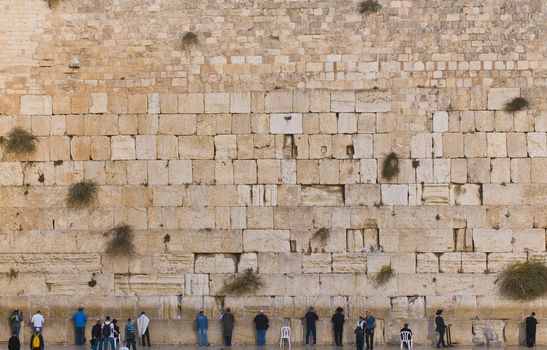 JEUSALEM - NOVEMBER 03 2011: The Westren wall an Important Jewish religious site located in the Old City of Jerusalem 