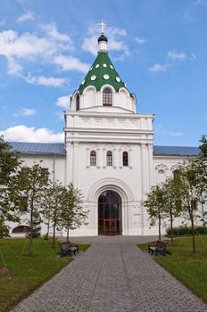 Holy Gates with Gate Church Martyrs Chrysanthos and Daria in Ipatiev monastery of Kostroma, Russia