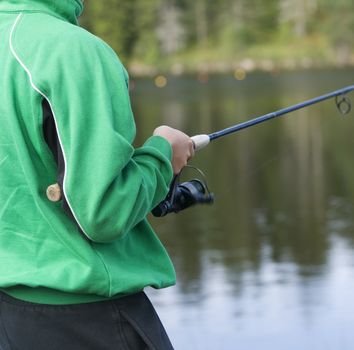 Close up of a Fishing man