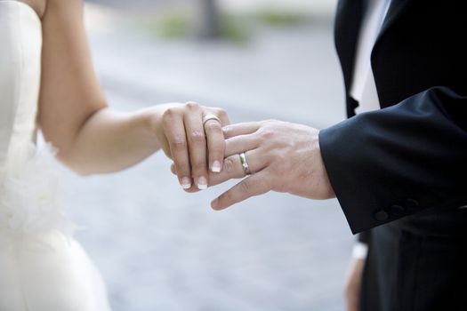 Married couples hands close up