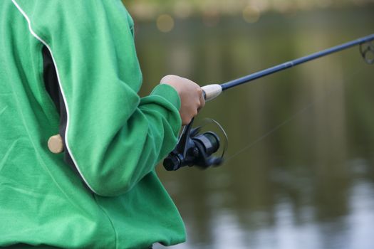 Close up of a Fishing man