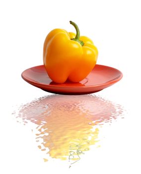 An image of  pepper on a saucer