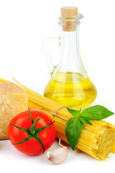 Close up of basic ingredients in italian cousine