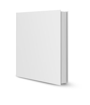 front view of Blank book cover white .